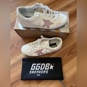 NEW Golden Goose Sneakers Superstar Collection Pink and White size 38